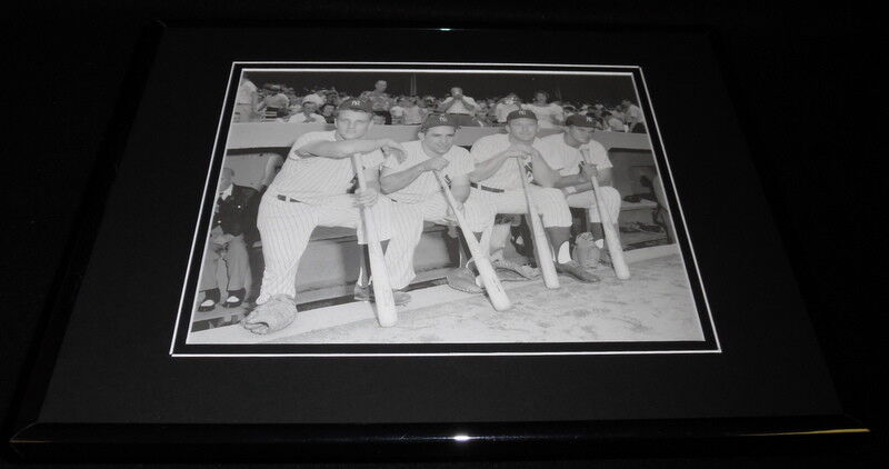 Mickey Mantle Yogi Berra Roger Maris Moose Skowron Framed 11x14 Photo Display 