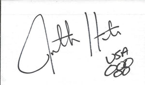 Jonathan Horton Signed 3x5 Index Card Olympic Gymnast