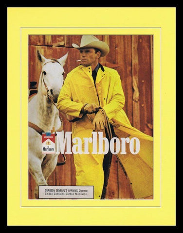 1989 Marlboro Cigarettes Framed 11x14 ORIGINAL Vintage Advertisement B