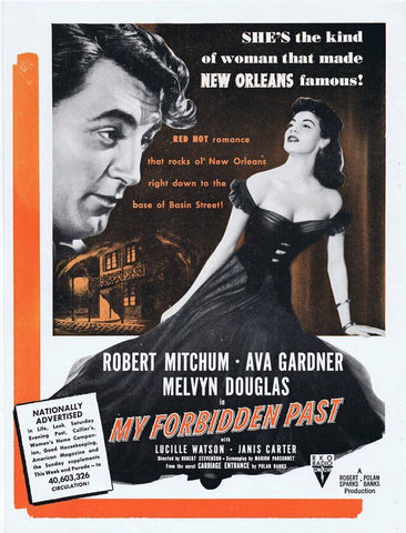 1951 My Forbidden Past ORIGINAL Vintage 9x12 Industry Ad Ava Gardner