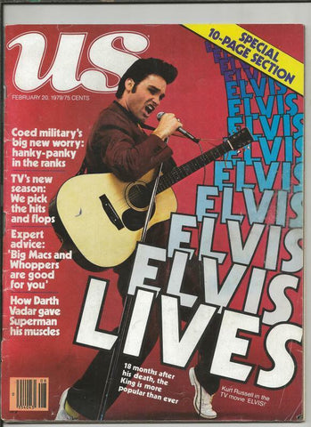 ORIGINAL Vintage February 20 1979 Us Magazine Kurt Russell as Elvis Presley  