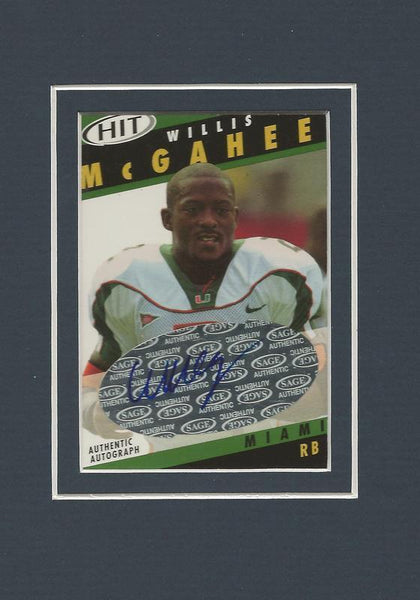 Willie McGahee Signed Rookie Card & Photo Framed 11x17 Display SAGE Broncos