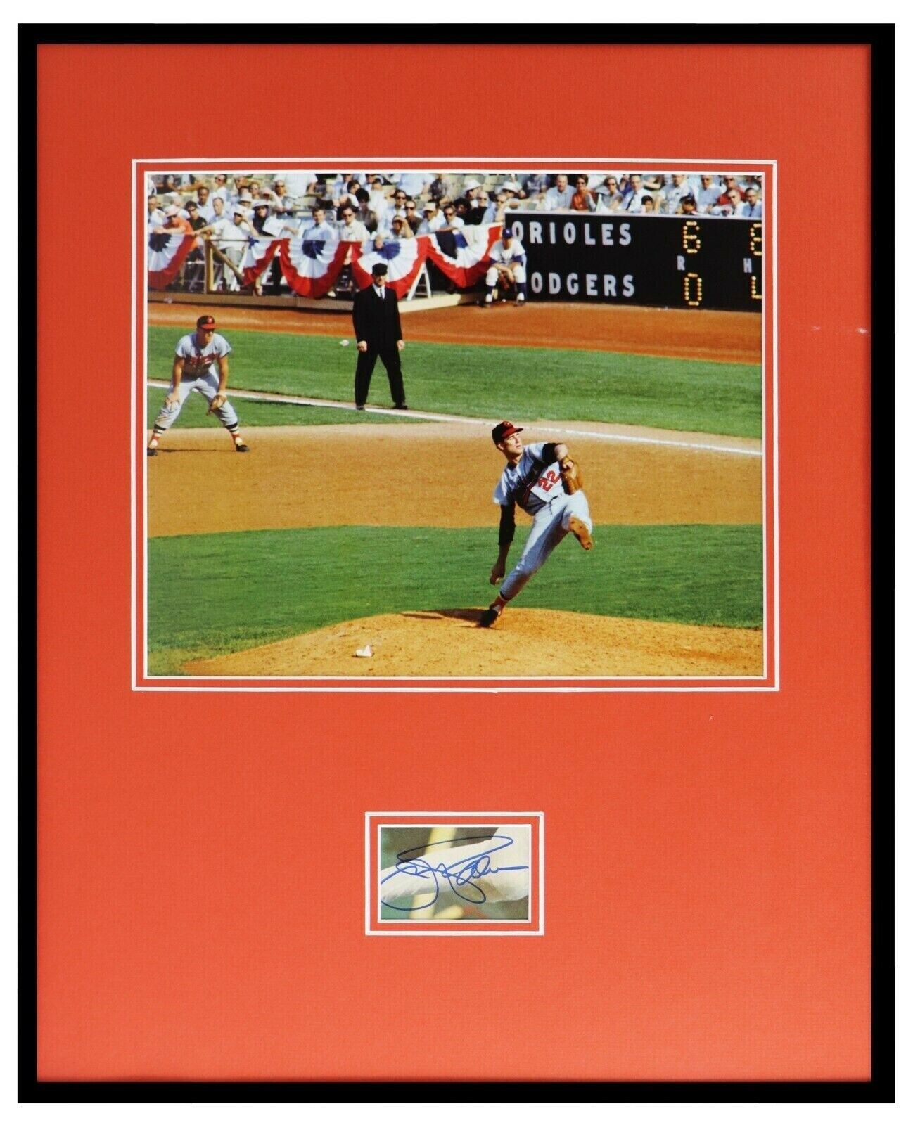 Jim Palmer Signed Framed 16x20 Photo Display Baltimore Orioles