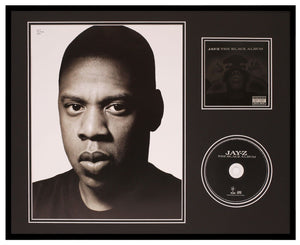 Jay Z Framed 16x20 Black Album CD & Photo Display