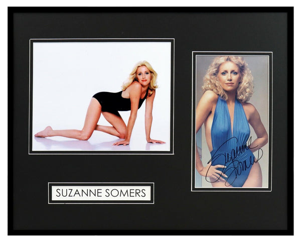 Suzanne Somers Signed Framed 16x20 Swimsuit Photo Display Three's Company