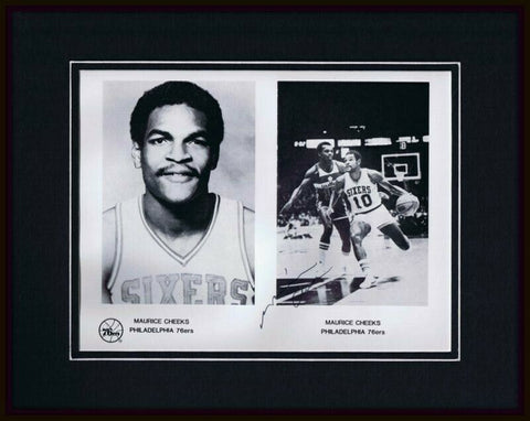 Maurice Cheeks Signed Framed 11x14 Photo Display Knicks 76ers