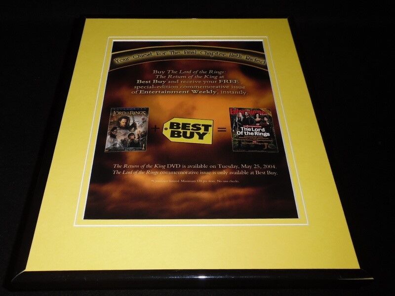 Lord of the Rings / Best Buy 2004 Framed 11x14 ORIGINAL Advertisement