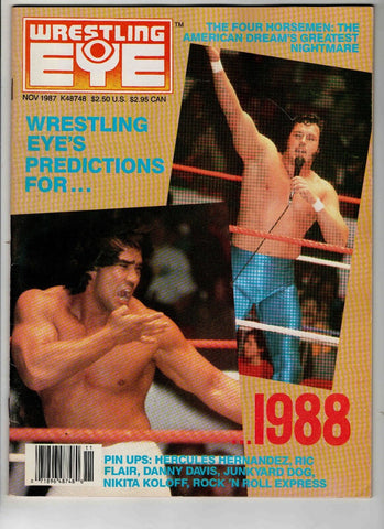 VINTAGE Nov 1987 Wrestling Eye Magazine Four Horsemen Ric Flair Junkyard Dog