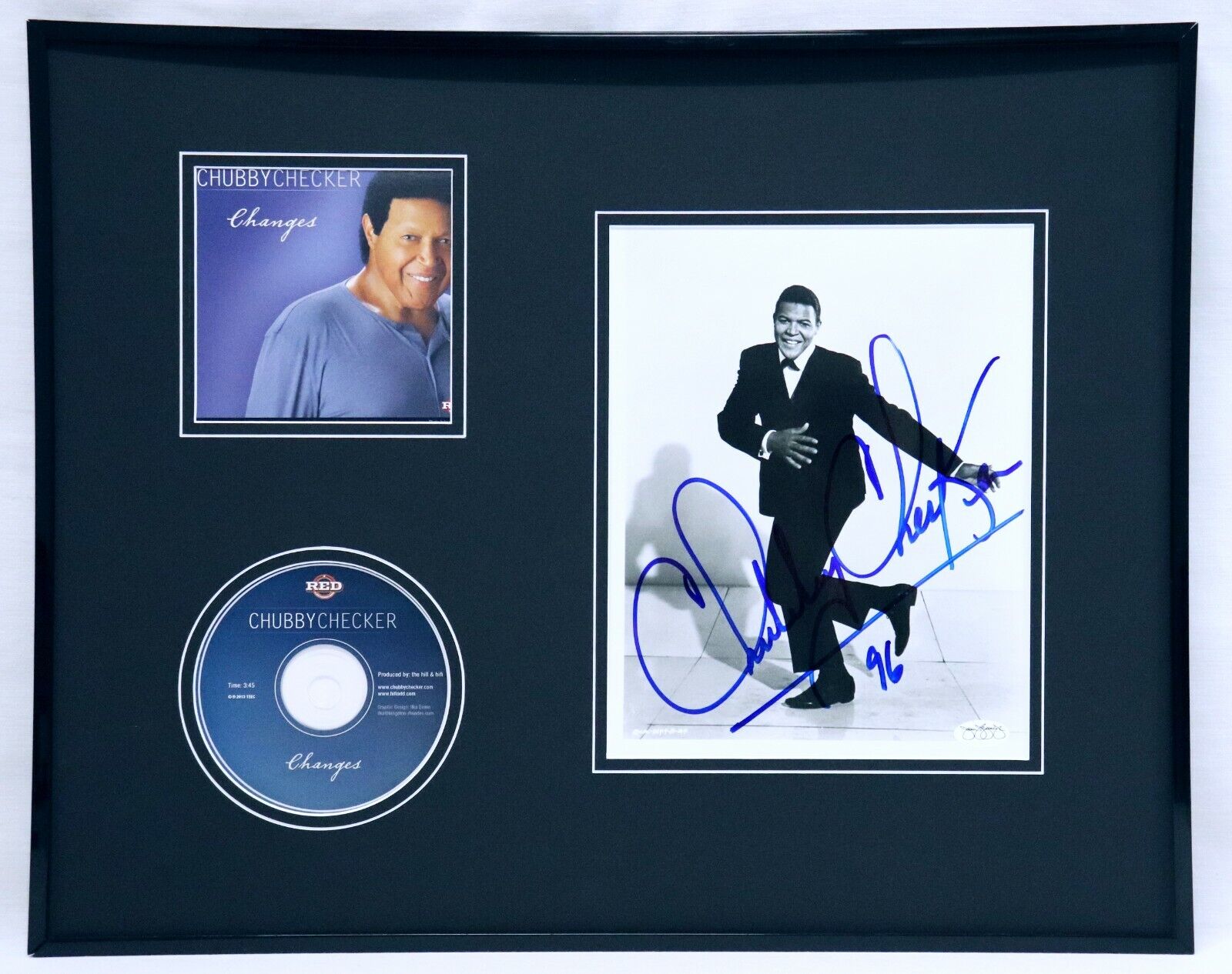 Chubby Checker Signed Framed 16x20 Changes CD & Photo Display JSA