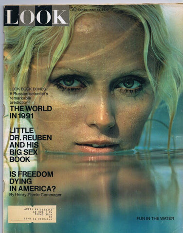 ORIGINAL Vintage Look Magazine July 14 1970 Fun in the Water