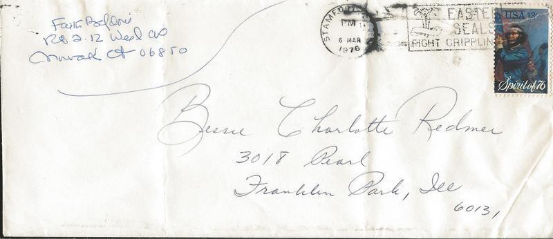 Faith Baldwin Author Signed 1976 Return Address Envelope