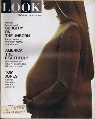 ORIGINAL Vintage Look Magazine November 4 1969 Surgery on the Unborn