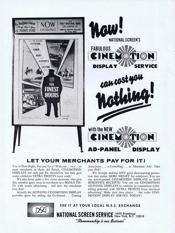 1965 Cinemotion Movie Theater Displays ORIGINAL Vintage 9x12 Industry Ad  