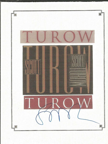 Author Scott Turow Signed Promotional Postcard Card Presumed Innocent