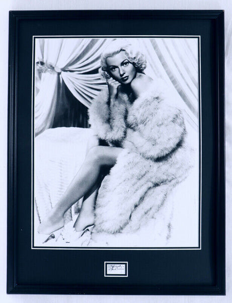 Lana Turner Signed Framed 18x24 Photo Display JSA 