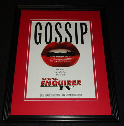 National Enquirer TV 1999 Framed 11x14 ORIGINAL Advertisement