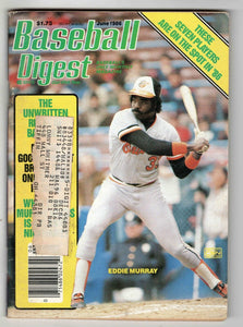 June 1986 Baseball Digest Magazine Eddie Murray Orioles