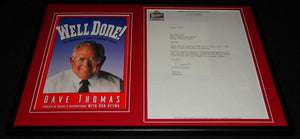 Dave Thomas Signed Framed 1993 Letter & Book Cover Display Wendy's