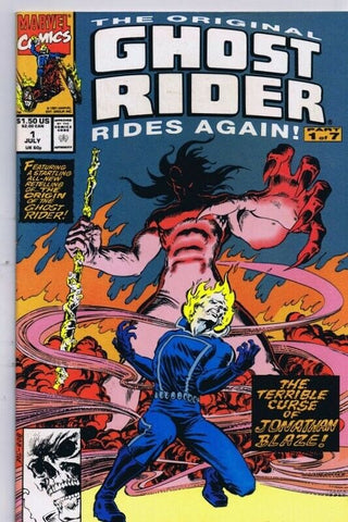 Original Ghost Rider Rides Again #1 ORIGINAL Vintage 1991 Marvel Comics 