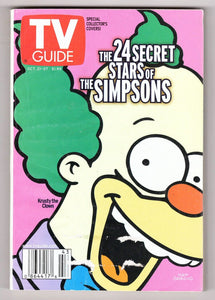 VINTAGE Oct 21 2000 TV Guide Magazine Simpsons Krusty the Clown