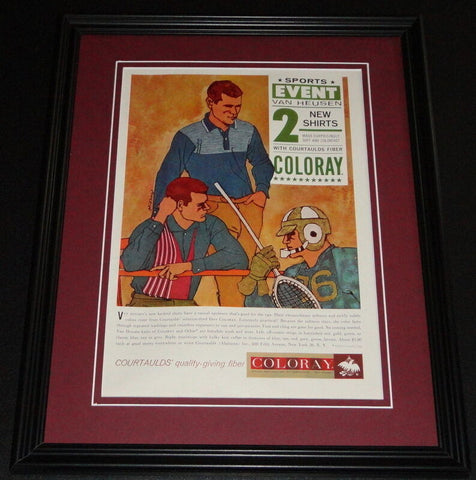 1959 Van Heusen Coloray 11x14 Framed ORIGINAL Vintage Advertisement Poster