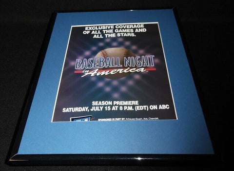 1995 ABC Baseball Night in America 11x14 Framed ORIGINAL Vintage Advertisement