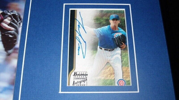 Mark Prior Signed Framed 11x17 Photo Display TOPPS Cubs