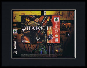 Quake II 1999 Nintendo N64 Framed 11x14 ORIGINAL Advertisement