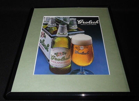 1985 Grolsch Holland Beer Framed 11x14 ORIGINAL Vintage Advertisement B