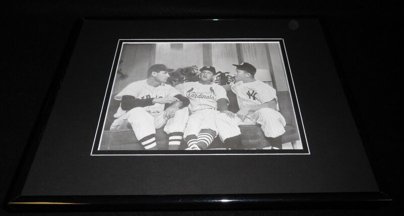 Mickey Mantle Ted Williams Stan Musial Framed 11x14 Photo Display 