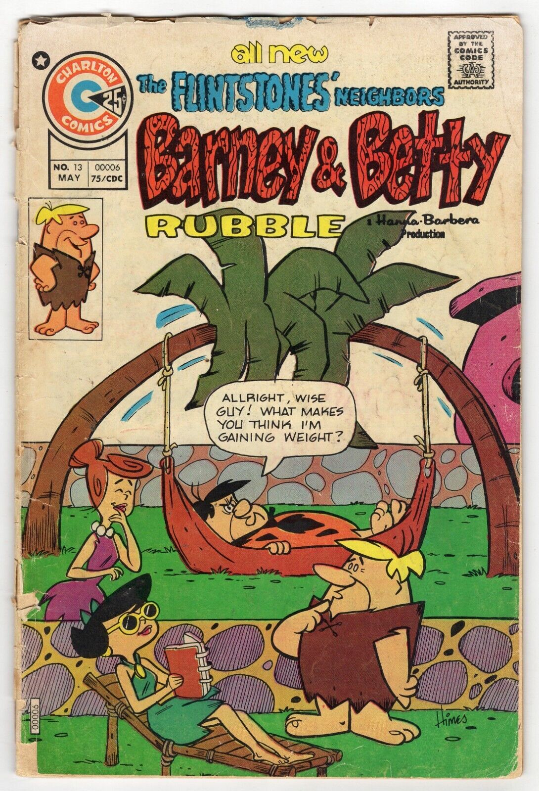 Barney and Betty Rubble #13 VINTAGE 1975 Charlton Comics Flintstones