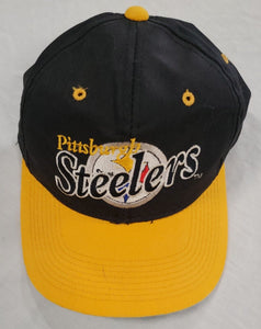 VINTAGE Drew Pearson Pittsburgh Steelers Script Adjustable Snapback Cap Hat