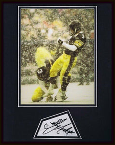 Gary Anderson SNOW Signed Framed 11x14 Photo Display Steelers