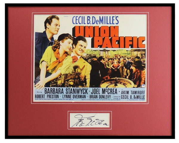 Joel McCrea Signed Framed 16x20 Union Pacific Poster Display 