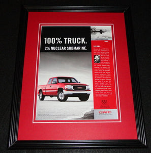 2000 GMC Sierra Truck Framed 11x14 ORIGINAL Advertisement