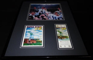 Dallas Cowboys Framed 16x20 Repro Super Bowl XII Ticket Program & Photo Set