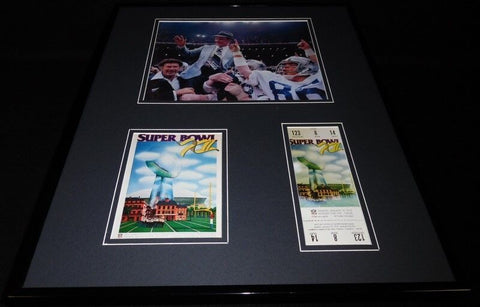 Dallas Cowboys Framed 16x20 Repro Super Bowl XII Ticket Program & Photo Set