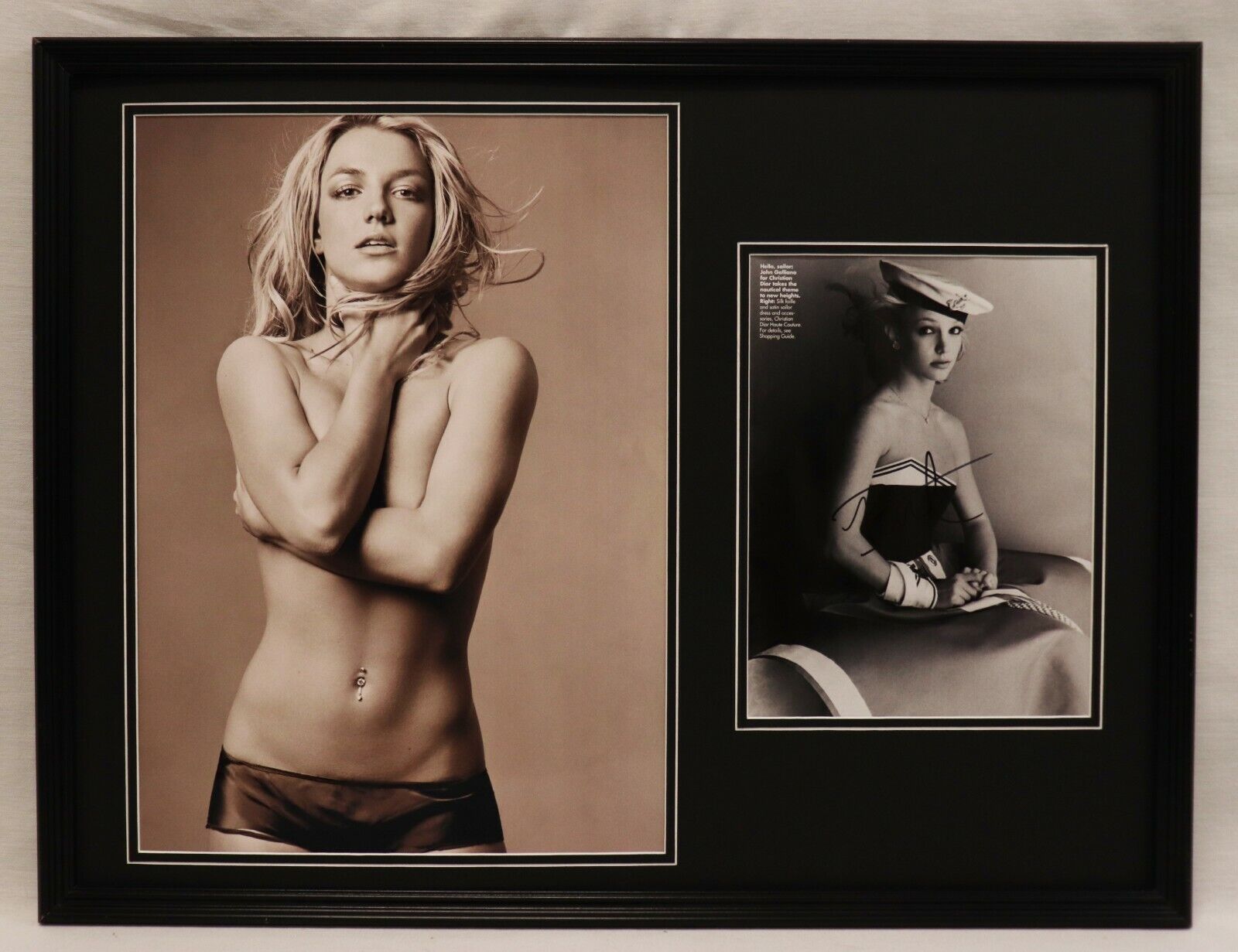 Britney Spears Signed Framed 18x24 Photo Set JSA 