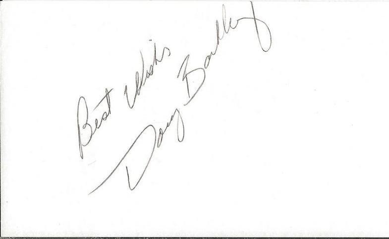 Doug Barkley Signed 3x5 Index Card JSA Red Wings