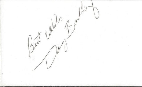 Doug Barkley Signed 3x5 Index Card JSA Red Wings