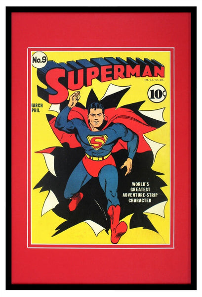 Superman #9 DC Comics Framed 12x18 Official Repro Cover Display