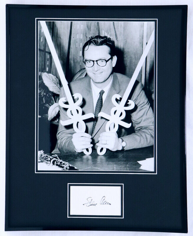 Steve Allen Signed Framed 16x20 Photo Display 