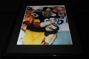 Ernie Fats Holmes vs Roger Staubach Framed 11x14 Photo Display Steelers