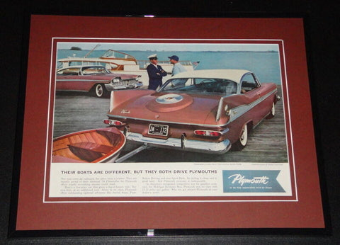 1959 Plymouth 11x14 Framed ORIGINAL Vintage Advertisement Poster