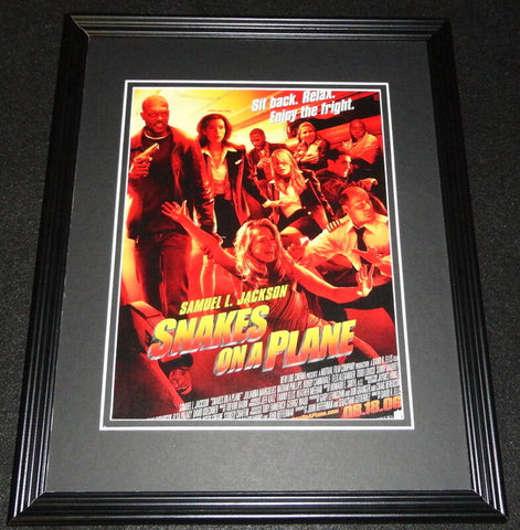 Snakes on a Plane 2006 Framed 11x14 ORIGINAL Advertisement Samuel L Jackson