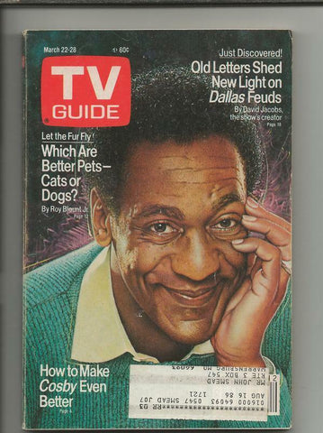 ORIGINAL Vintage March 22, 1986 TV Guide Magazine Bill Cosby Show