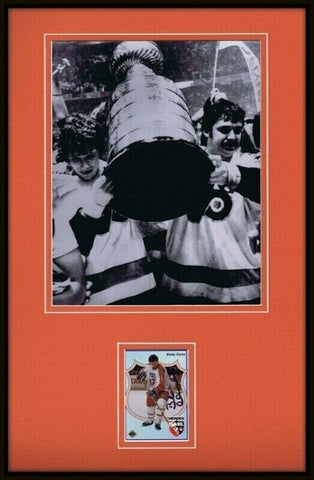 Bobby Clarke Signed Framed 11x17 Photo Display Stanley Cup Flyers w/ Parent