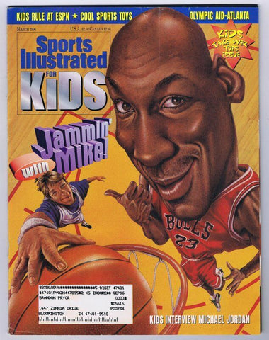 ORIGINAL Vintage March 1996 SI For Kids Magazine Michael Jordan (no cards)