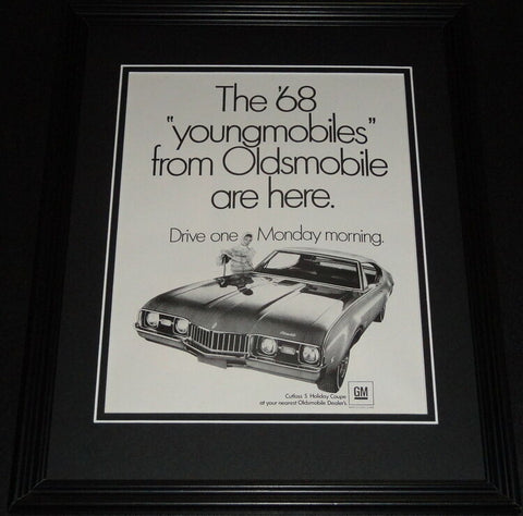 1968 Oldsmobile Cutlass S Holiday Coupe 11x14 Framed ORIGINAL Advertisement