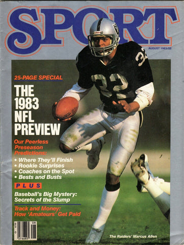 VINTAGE 1983 Sport Magazine NFL Football Preview Marcus Allen Raiders